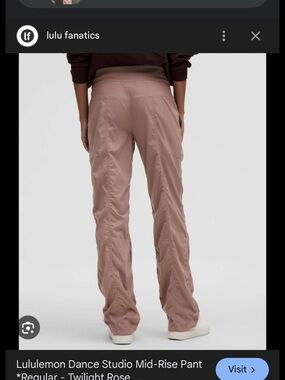 lululemon athletica Dance Studio Mid-Rise Pant - Twilight Rose